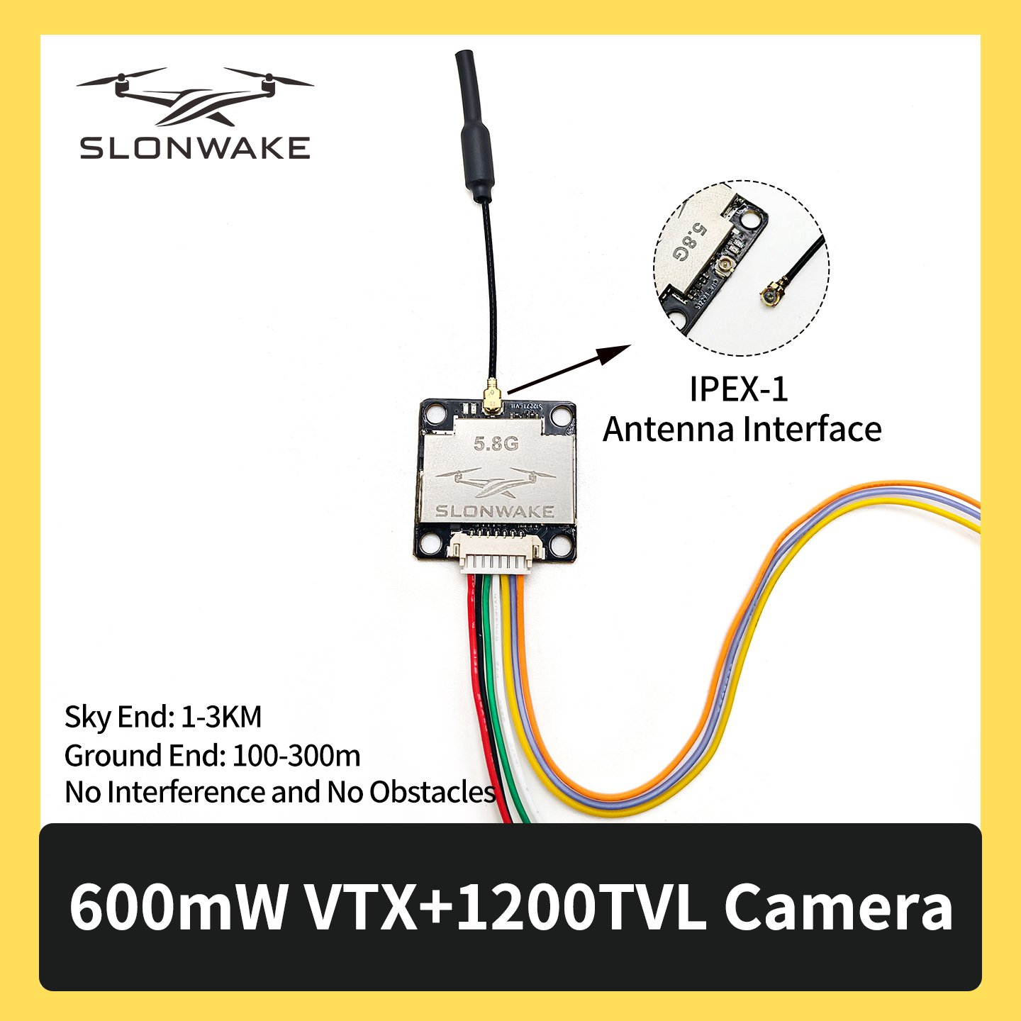 SLONWAKE 5.8G 600mW 7-24V FPV  - Drone Camera Wide Angle ulasan dan harga