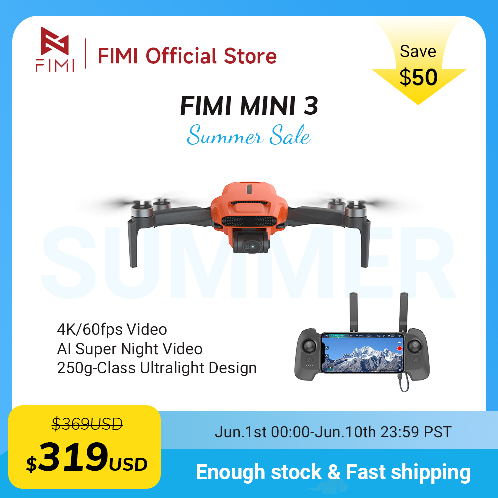FIMI MINI 3 Camere drone 4K 60 - Drone Camera With Gimbal ulasan dan harga