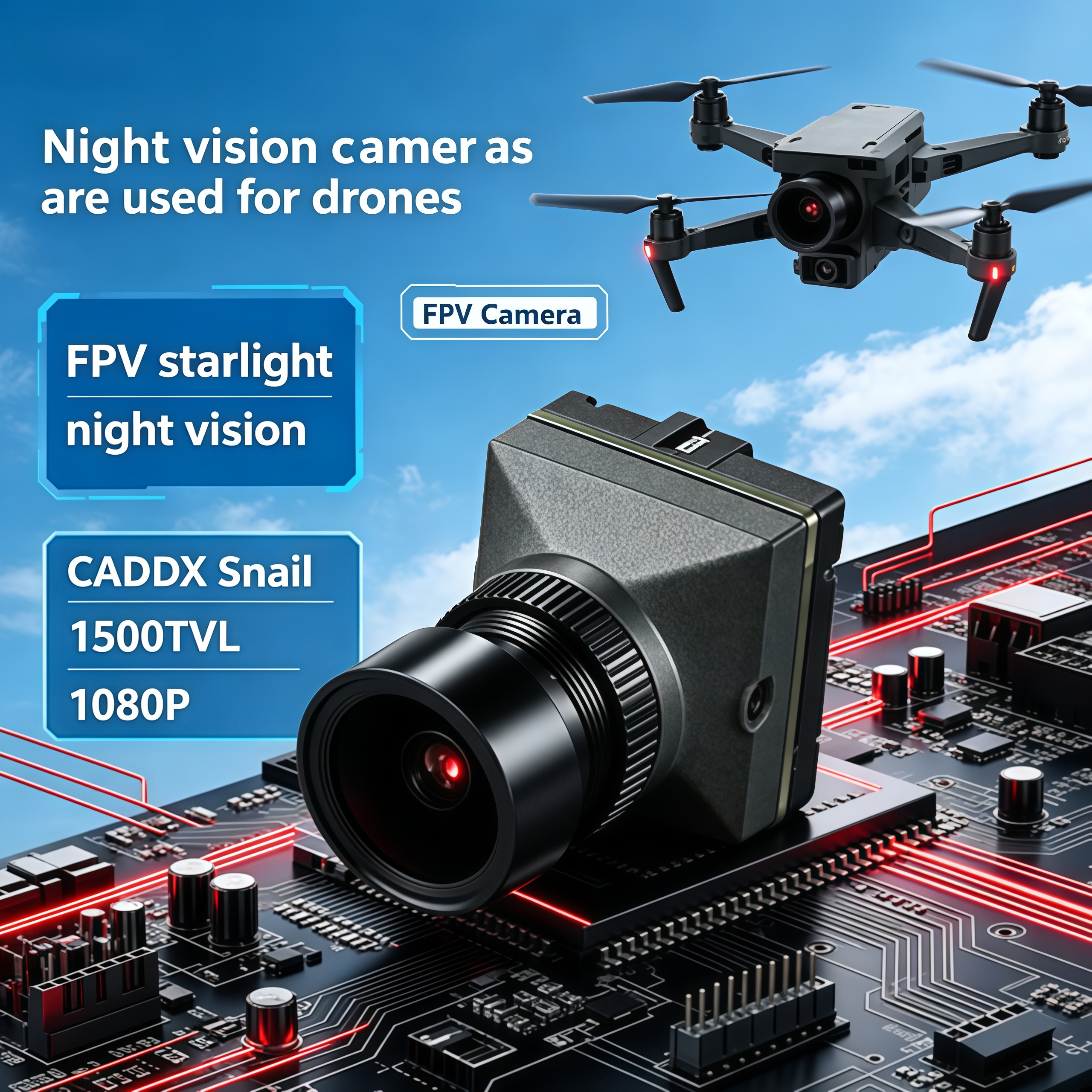 1500TVL HD CADDX Snail FPV Cam - Drone Camera Hd ulasan dan harga