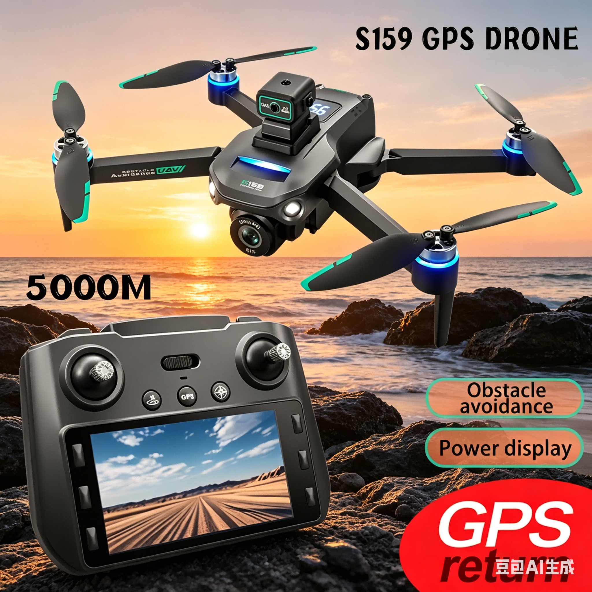 S159 GPS Drone 4K Profesional  - Drone Camera Mount ulasan dan harga
