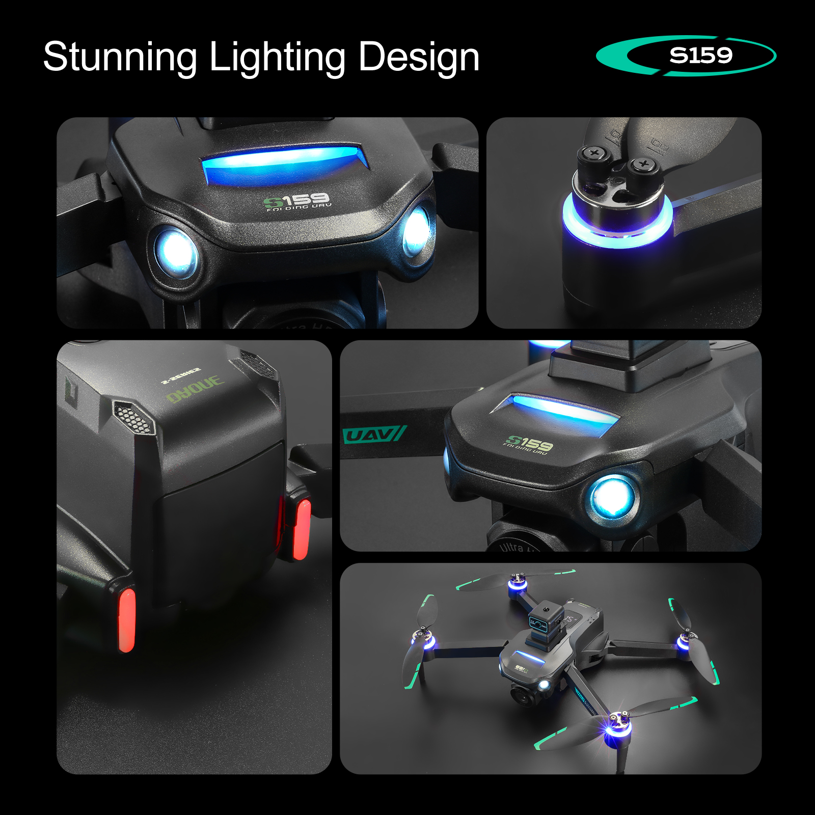 S159 GPS Drone 4K Profesional  - Drone Camera Mount ulasan dan harga
