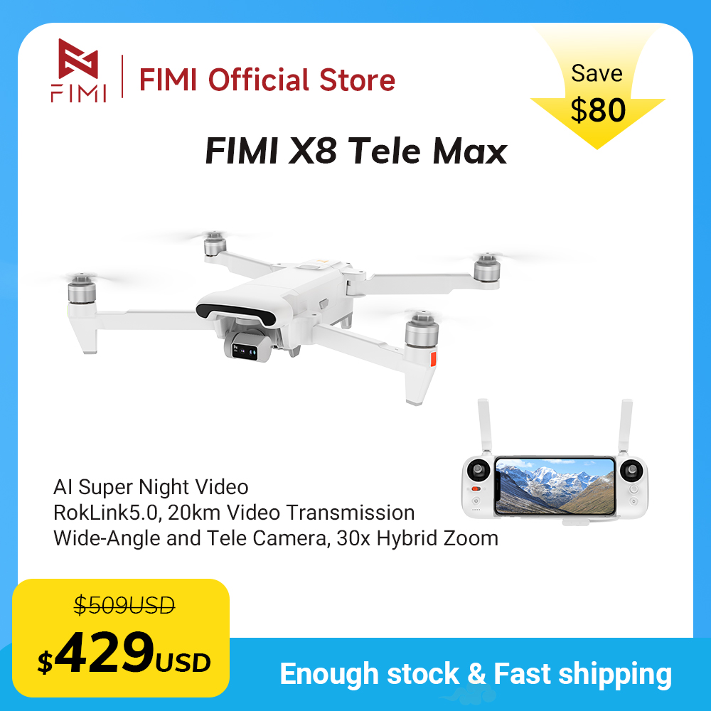 FIMI X8 Tele Max drone 1/2-inc - Drone Camera Thermal ulasan dan harga